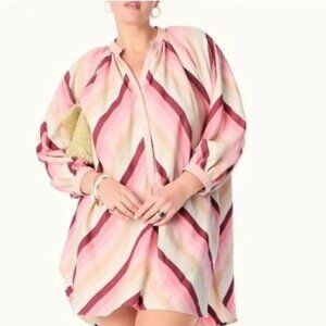 NWT MARRAKSHI LIFE COLLABORATION WITH J CREW CHEVRON STRIPE TUNIC DRESS XS/S 🌺